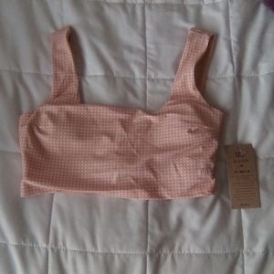 Albion fit checkered swim top